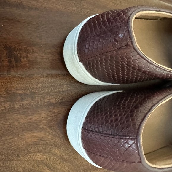 Vionic Splendid Slip-on Midi Sneaker Brown/Red Comfort Orthaheel - Picture 7 of 8